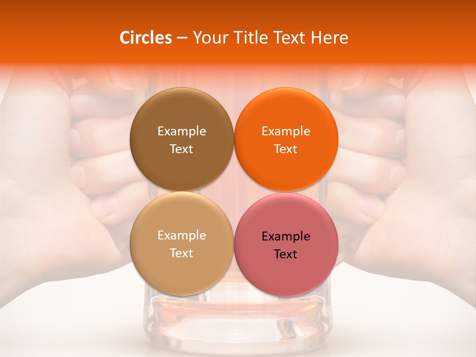 Competition Of Two Human Hands With Beer In Glass. Clipping Path Is Included PowerPoint Template