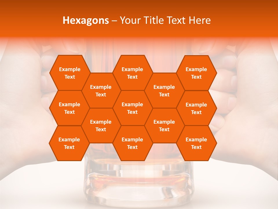 Competition Of Two Human Hands With Beer In Glass. Clipping Path Is Included PowerPoint Template