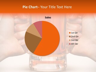 Competition Of Two Human Hands With Beer In Glass. Clipping Path Is Included PowerPoint Template