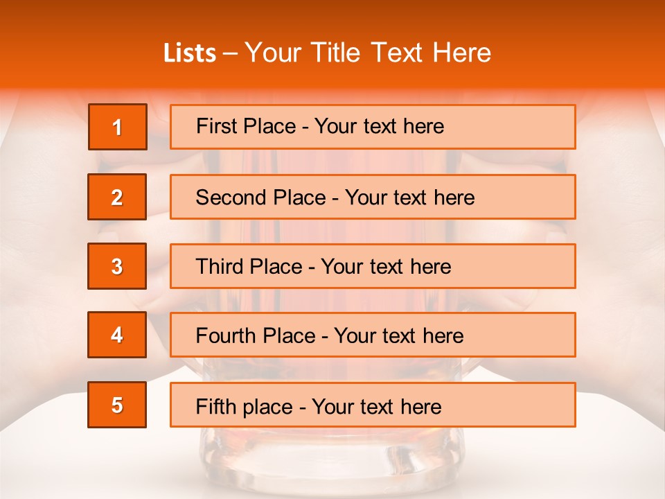 Competition Of Two Human Hands With Beer In Glass. Clipping Path Is Included PowerPoint Template