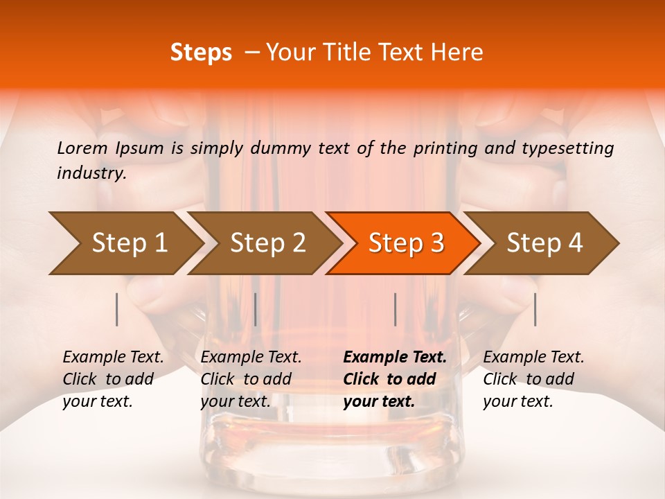 Competition Of Two Human Hands With Beer In Glass. Clipping Path Is Included PowerPoint Template
