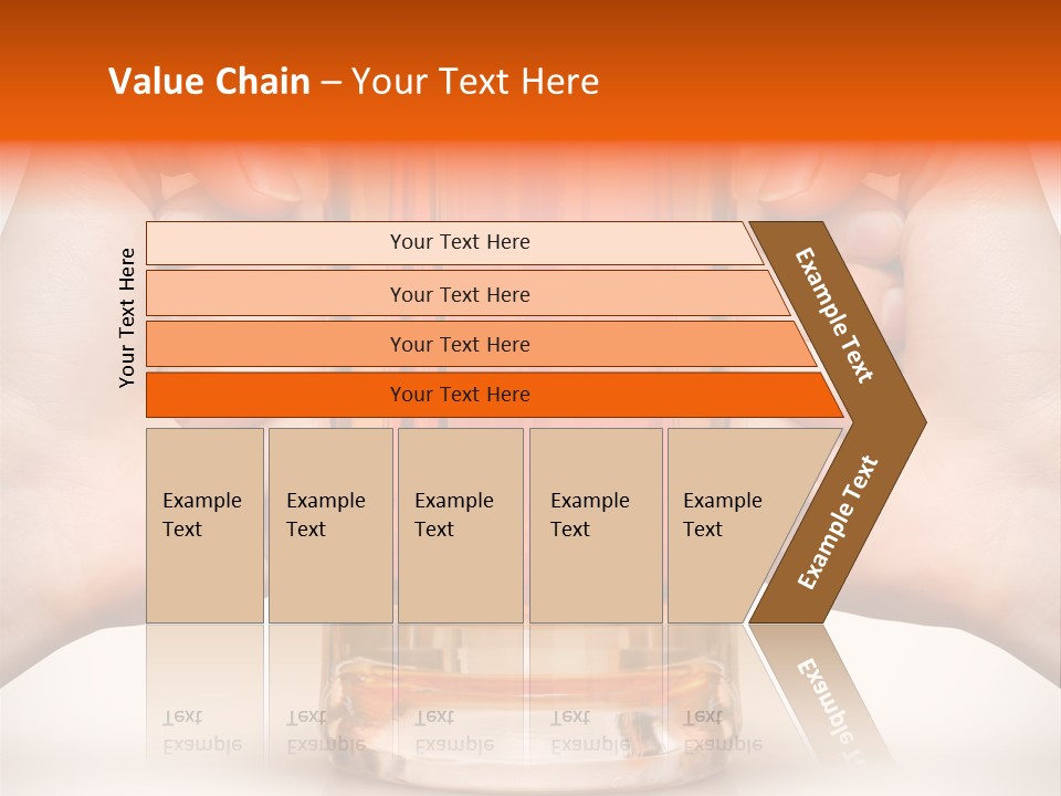 Competition Of Two Human Hands With Beer In Glass. Clipping Path Is Included PowerPoint Template