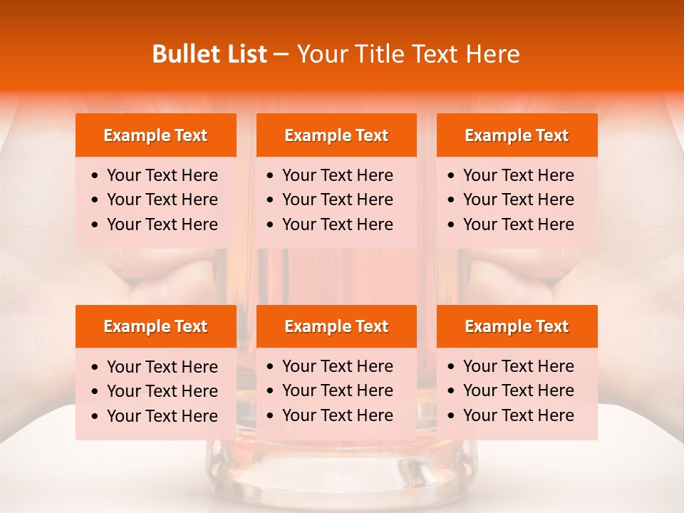 Competition Of Two Human Hands With Beer In Glass. Clipping Path Is Included PowerPoint Template