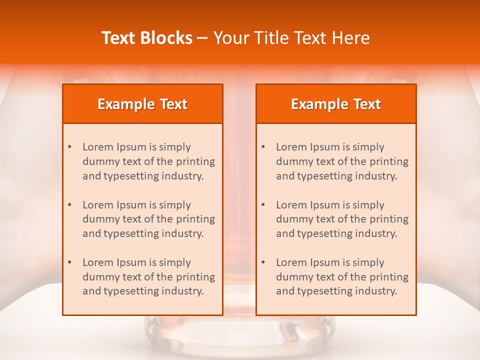 Competition Of Two Human Hands With Beer In Glass. Clipping Path Is Included PowerPoint Template