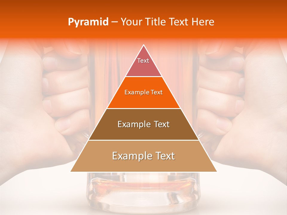 Competition Of Two Human Hands With Beer In Glass. Clipping Path Is Included PowerPoint Template