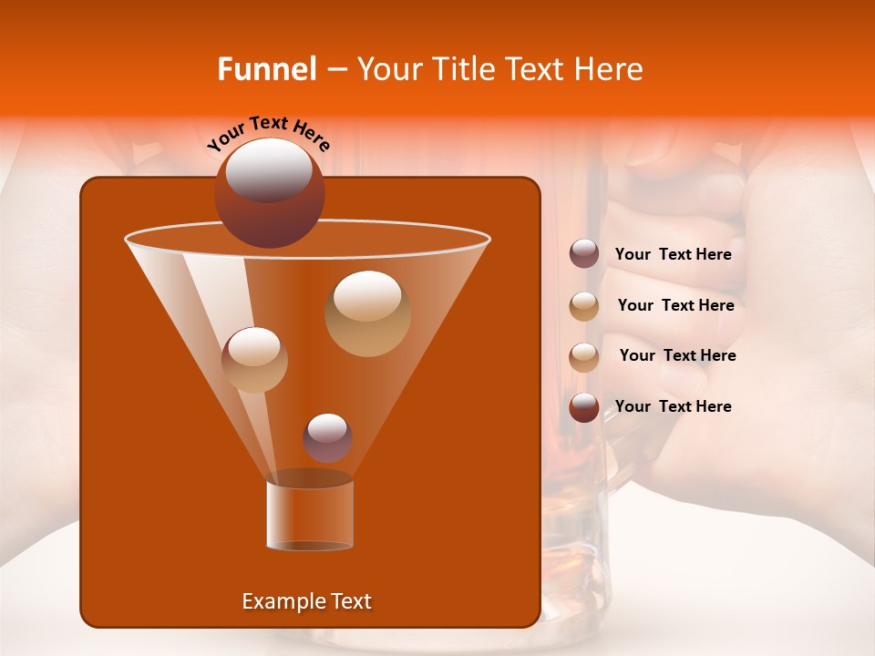 Competition Of Two Human Hands With Beer In Glass. Clipping Path Is Included PowerPoint Template