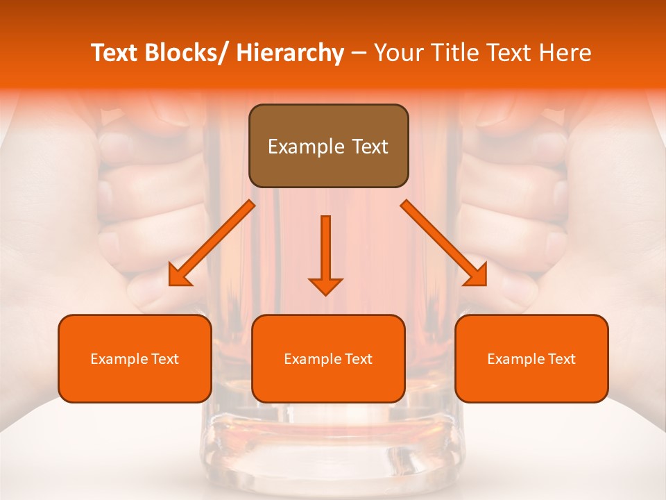 Competition Of Two Human Hands With Beer In Glass. Clipping Path Is Included PowerPoint Template