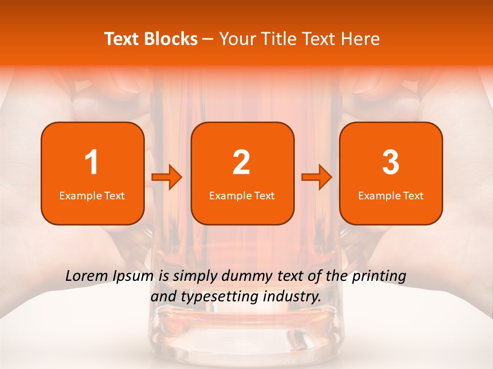 Competition Of Two Human Hands With Beer In Glass. Clipping Path Is Included PowerPoint Template