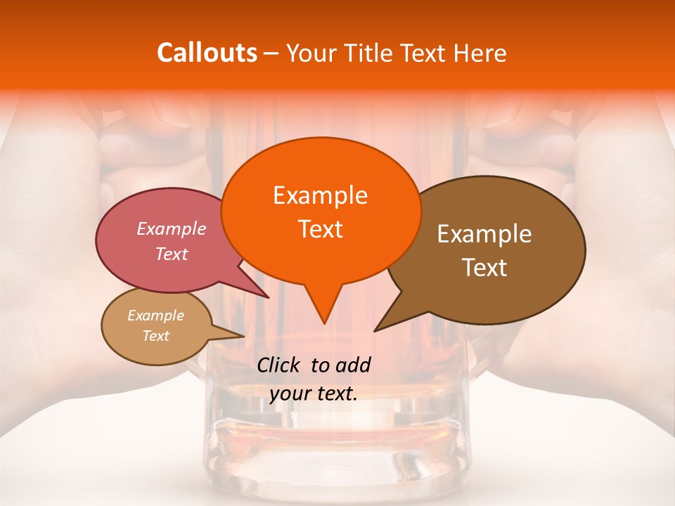 Competition Of Two Human Hands With Beer In Glass. Clipping Path Is Included PowerPoint Template