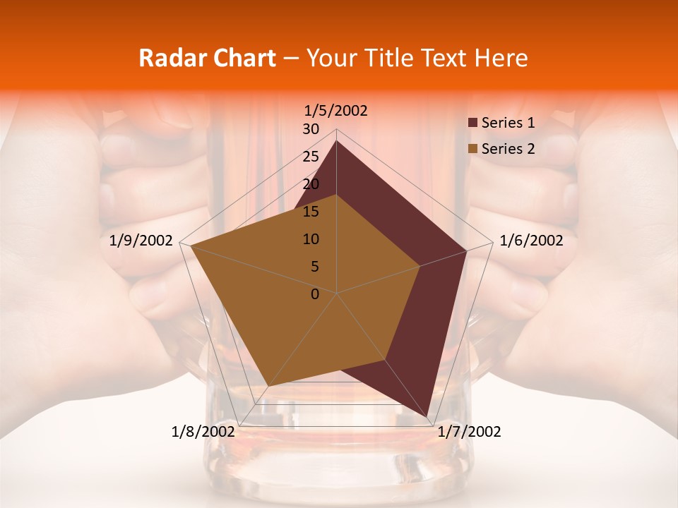 Competition Of Two Human Hands With Beer In Glass. Clipping Path Is Included PowerPoint Template