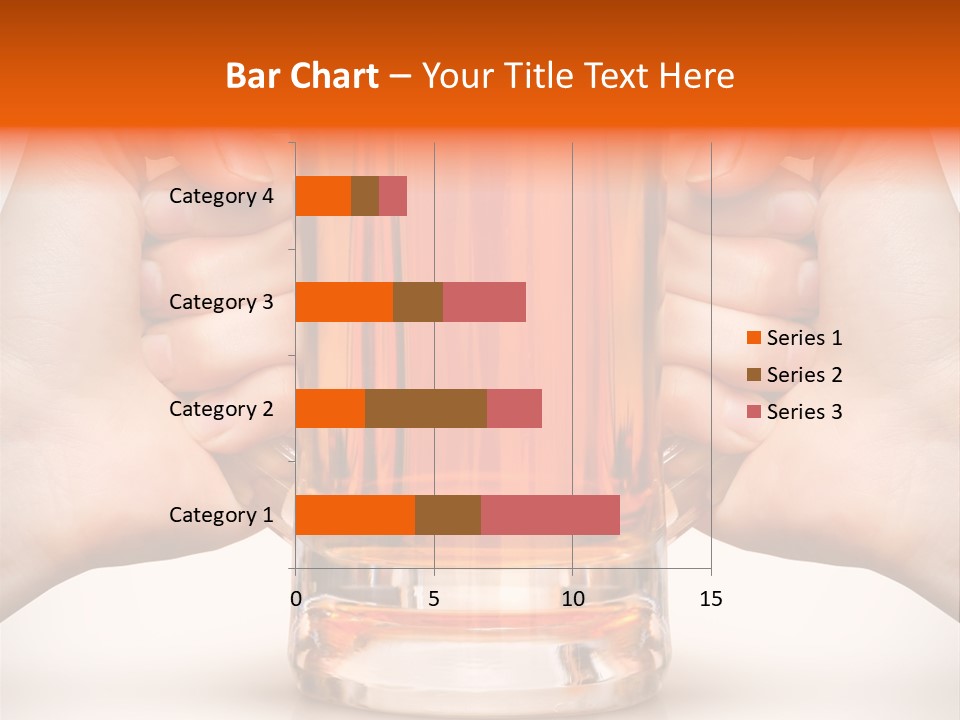Competition Of Two Human Hands With Beer In Glass. Clipping Path Is Included PowerPoint Template