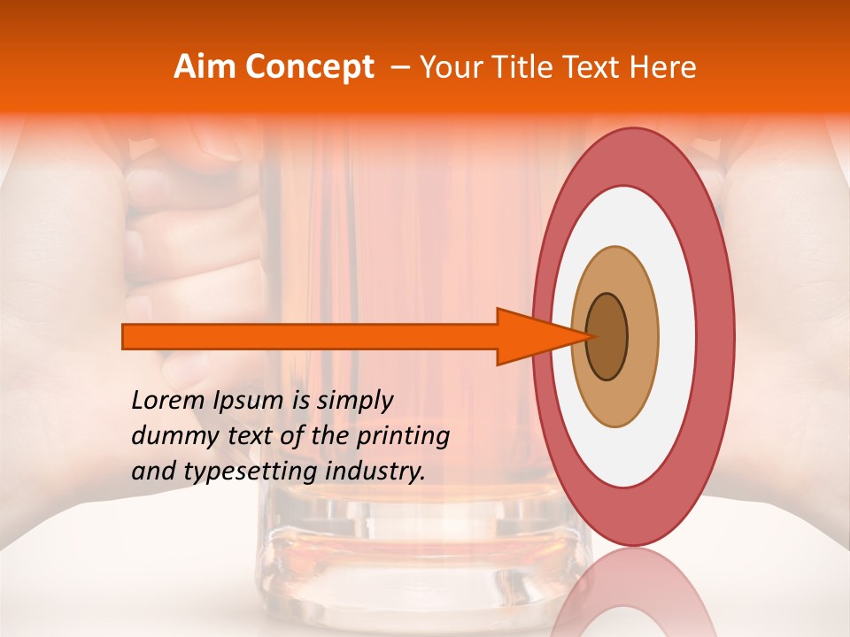 Competition Of Two Human Hands With Beer In Glass. Clipping Path Is Included PowerPoint Template