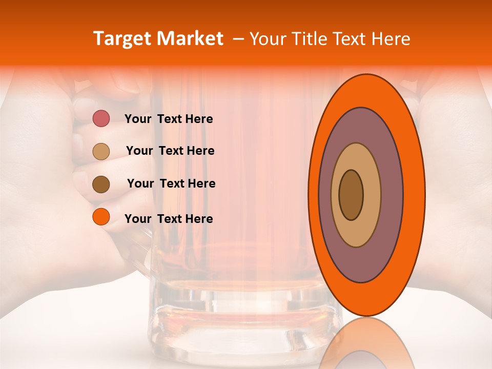 Competition Of Two Human Hands With Beer In Glass. Clipping Path Is Included PowerPoint Template