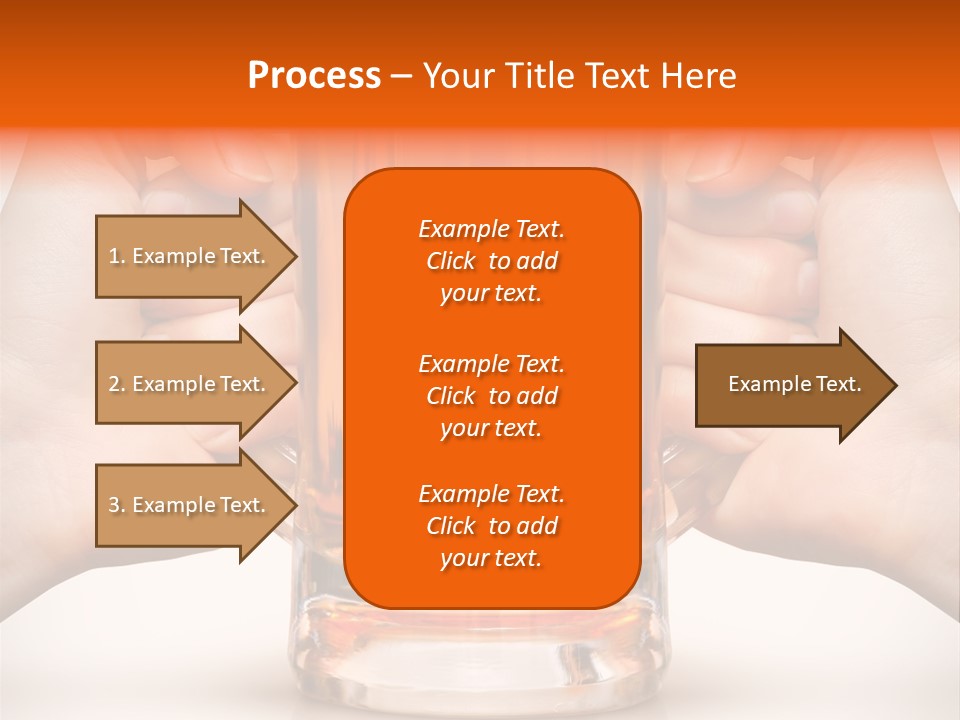 Competition Of Two Human Hands With Beer In Glass. Clipping Path Is Included PowerPoint Template