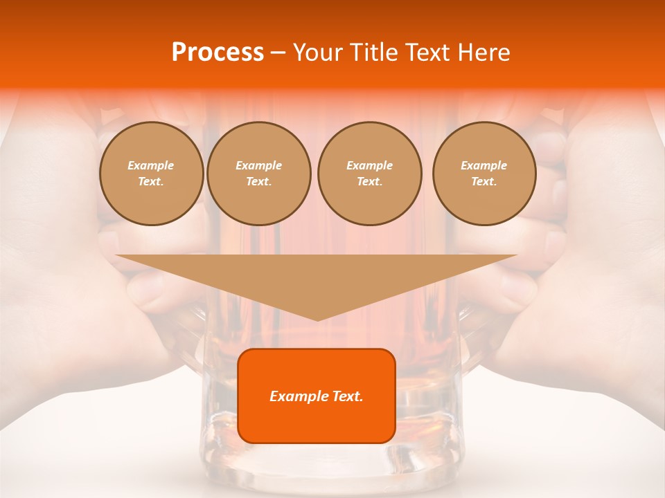 Competition Of Two Human Hands With Beer In Glass. Clipping Path Is Included PowerPoint Template