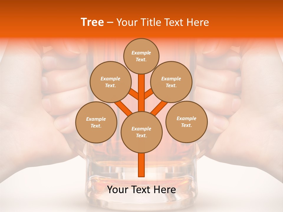 Competition Of Two Human Hands With Beer In Glass. Clipping Path Is Included PowerPoint Template