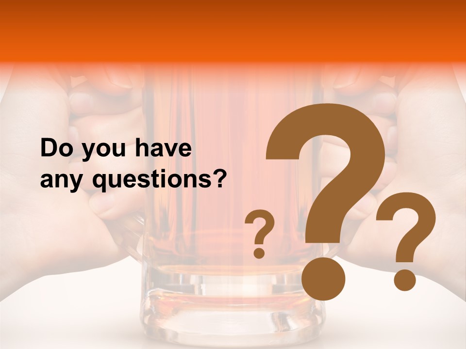 Competition Of Two Human Hands With Beer In Glass. Clipping Path Is Included PowerPoint Template