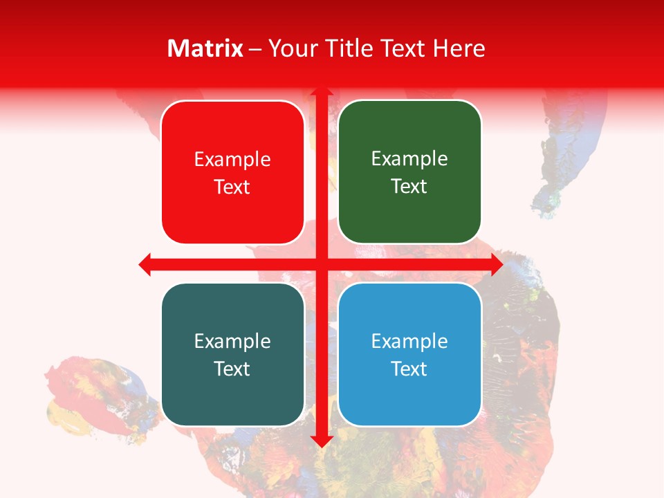 Multicolored Hand Print PowerPoint Template