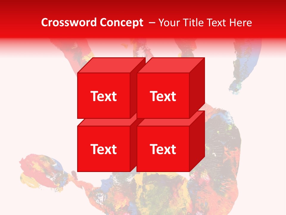 Multicolored Hand Print PowerPoint Template