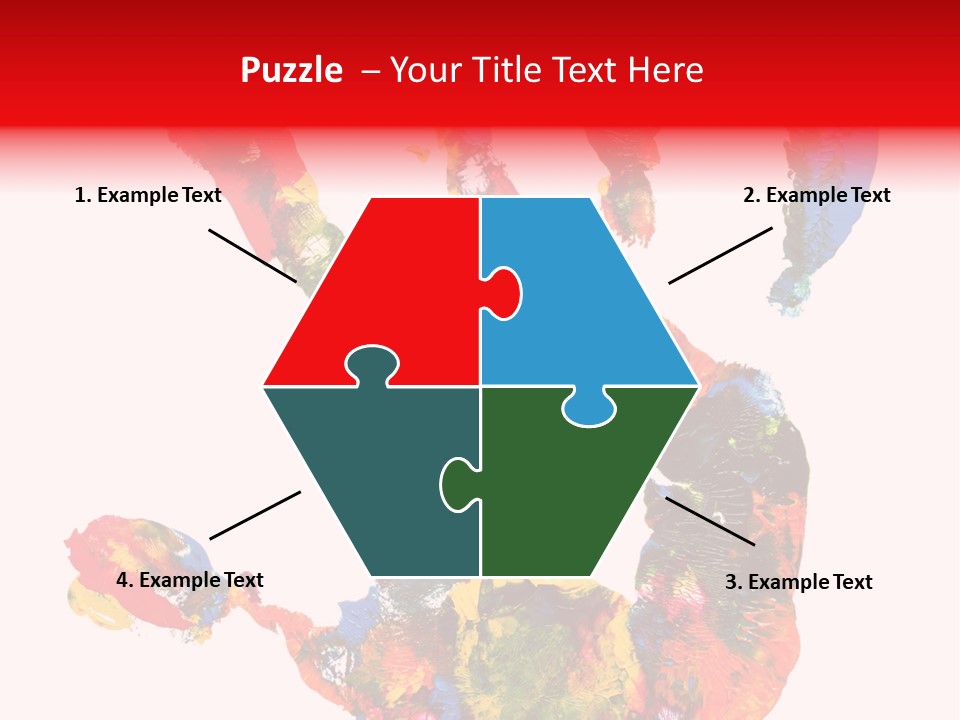 Multicolored Hand Print PowerPoint Template