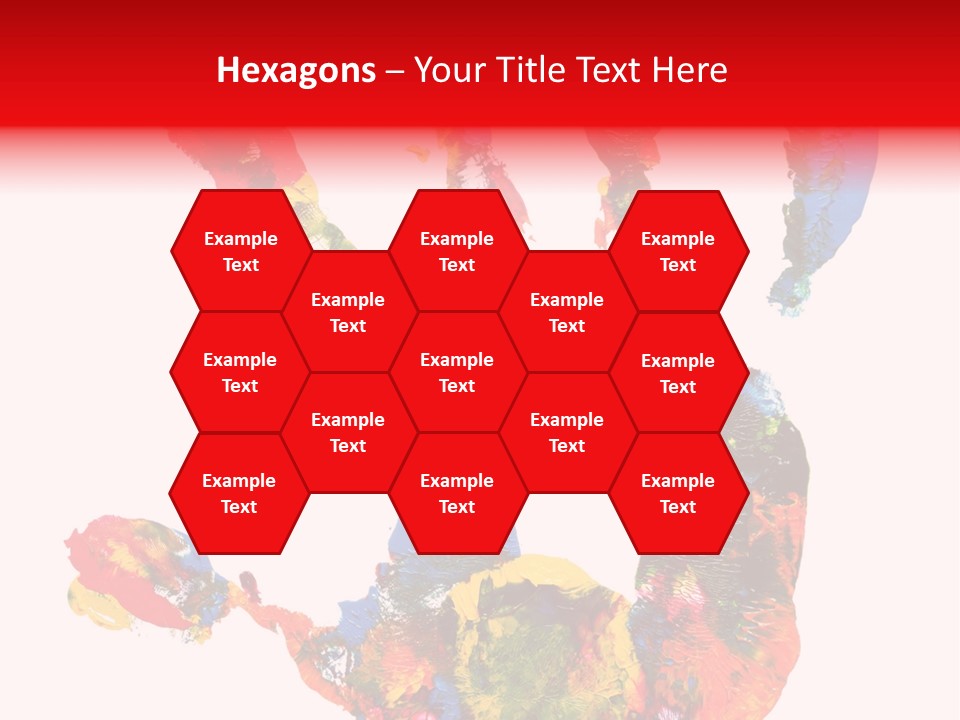 Multicolored Hand Print PowerPoint Template