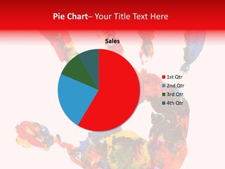 Multicolored Hand Print PowerPoint Template