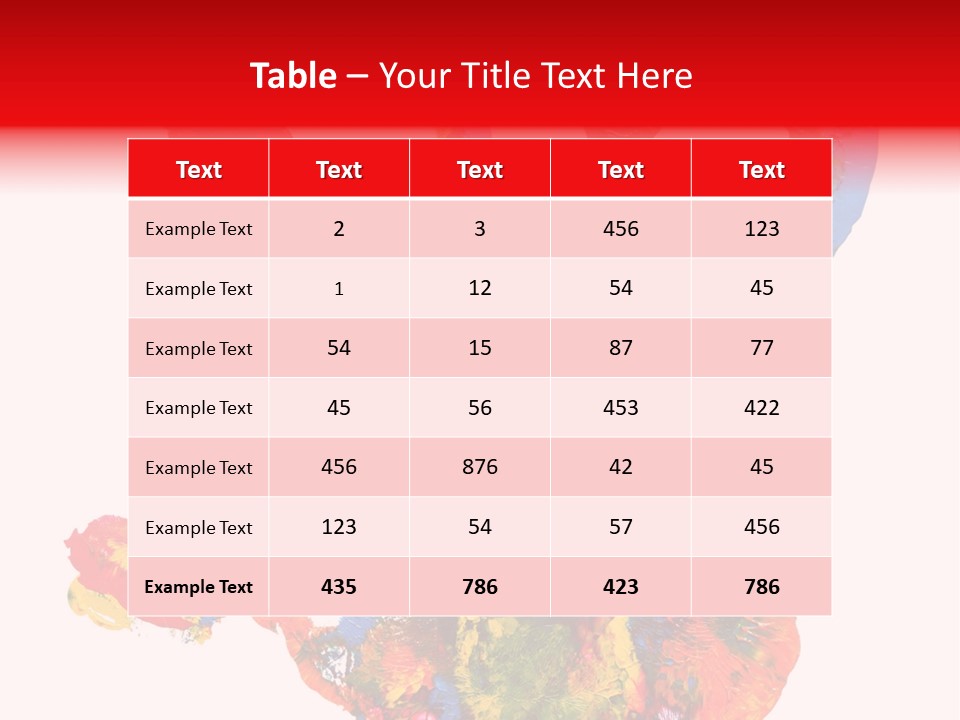Multicolored Hand Print PowerPoint Template
