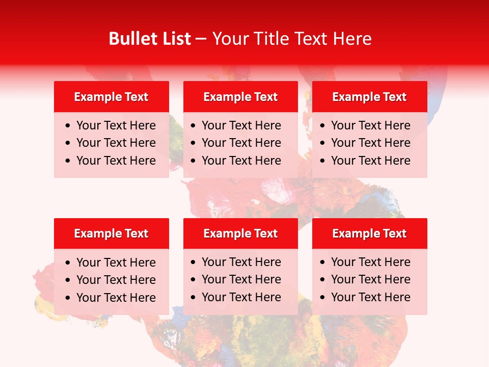 Multicolored Hand Print PowerPoint Template