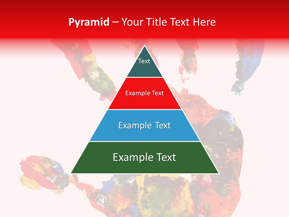 Multicolored Hand Print PowerPoint Template