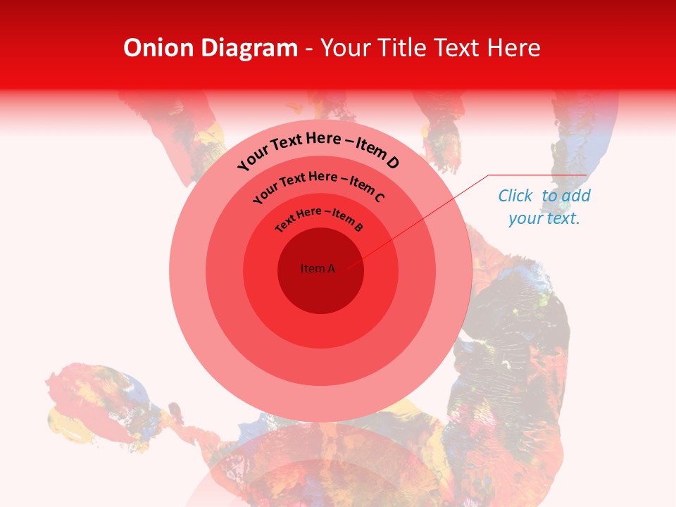 Multicolored Hand Print PowerPoint Template