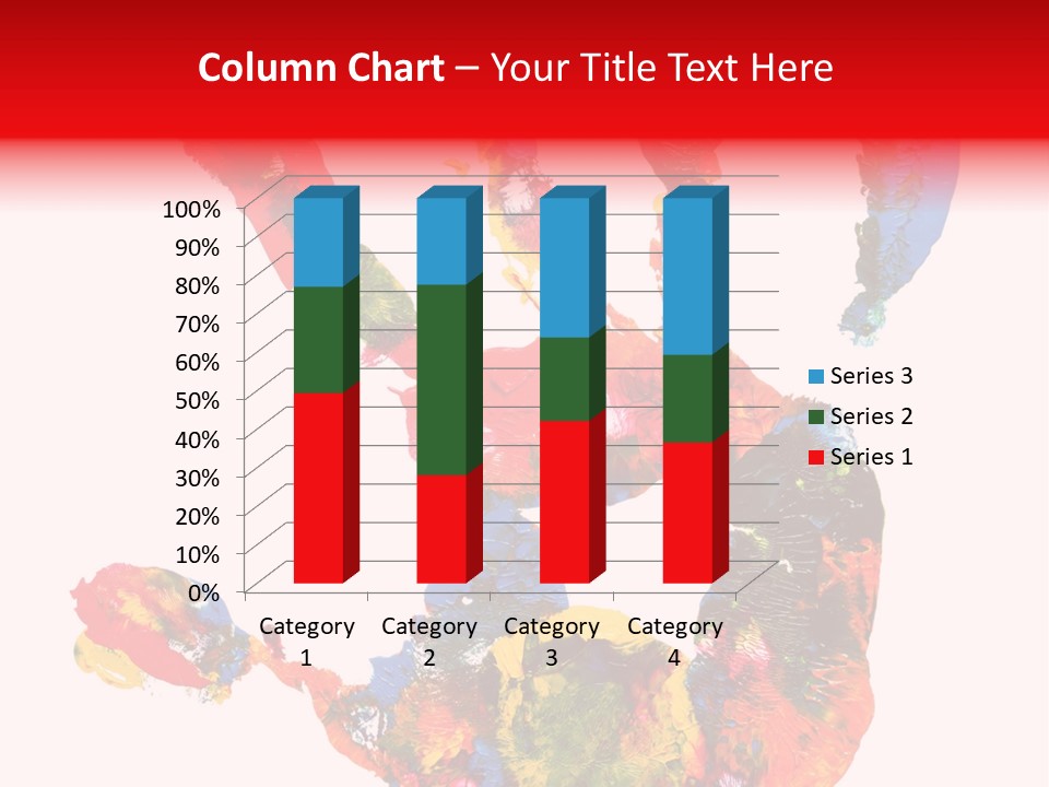 Multicolored Hand Print PowerPoint Template