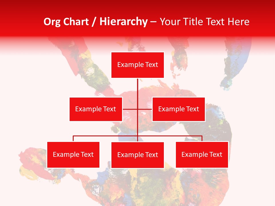 Multicolored Hand Print PowerPoint Template