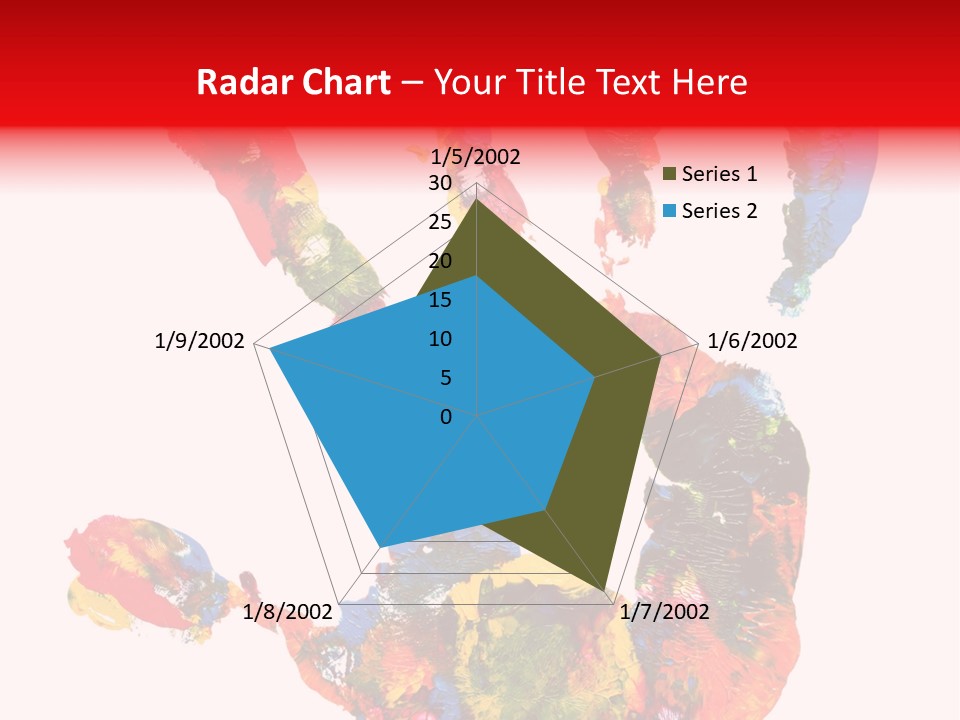 Multicolored Hand Print PowerPoint Template