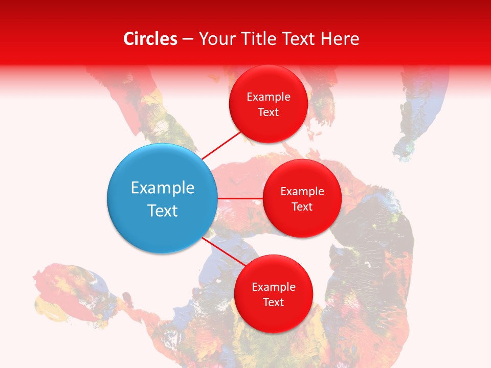 Multicolored Hand Print PowerPoint Template