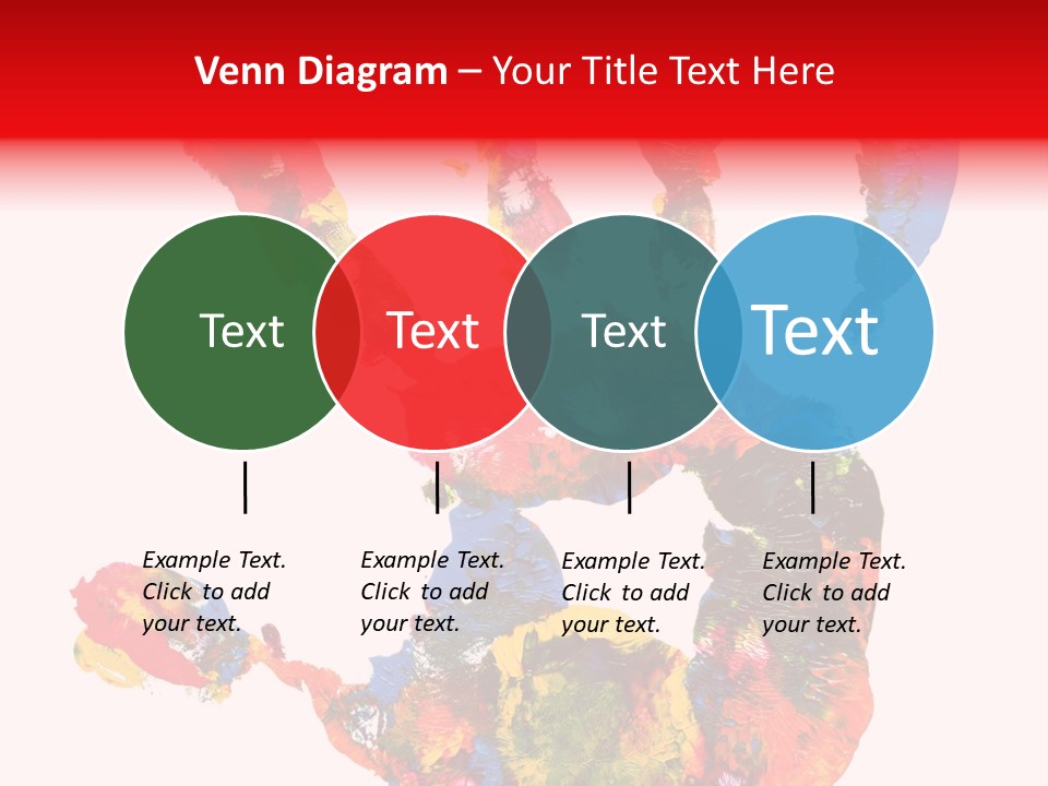 Multicolored Hand Print PowerPoint Template