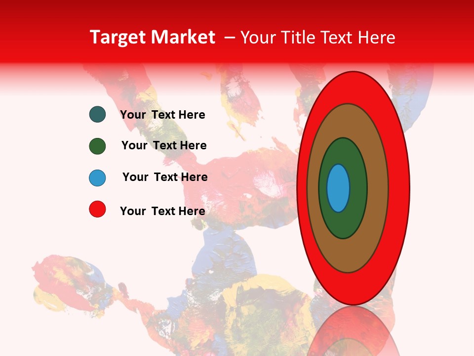 Multicolored Hand Print PowerPoint Template