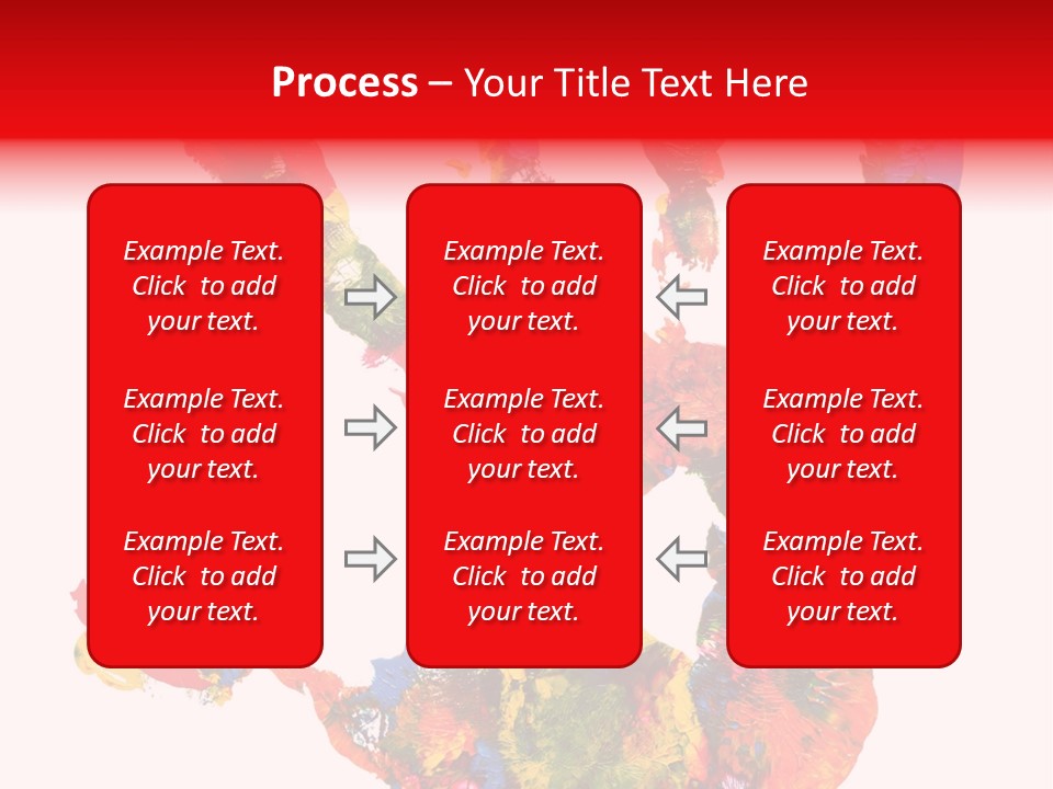 Multicolored Hand Print PowerPoint Template