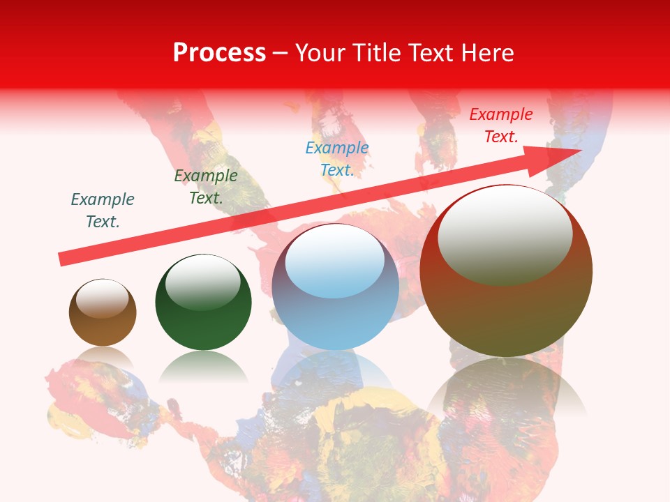 Multicolored Hand Print PowerPoint Template