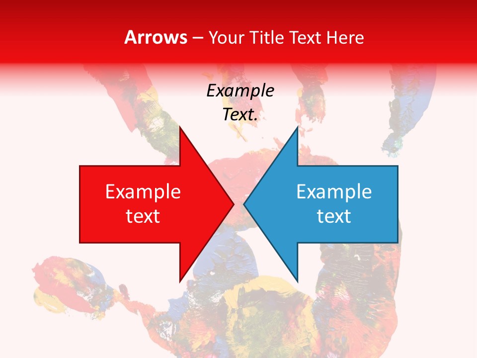 Multicolored Hand Print PowerPoint Template