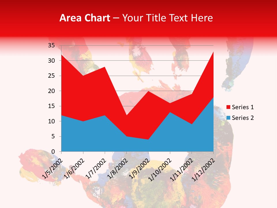 Multicolored Hand Print PowerPoint Template