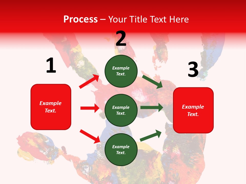 Multicolored Hand Print PowerPoint Template