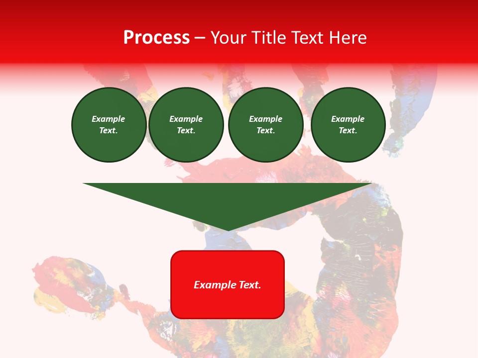Multicolored Hand Print PowerPoint Template