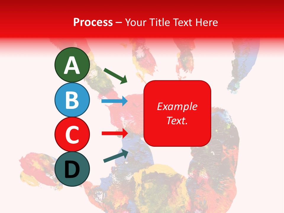 Multicolored Hand Print PowerPoint Template