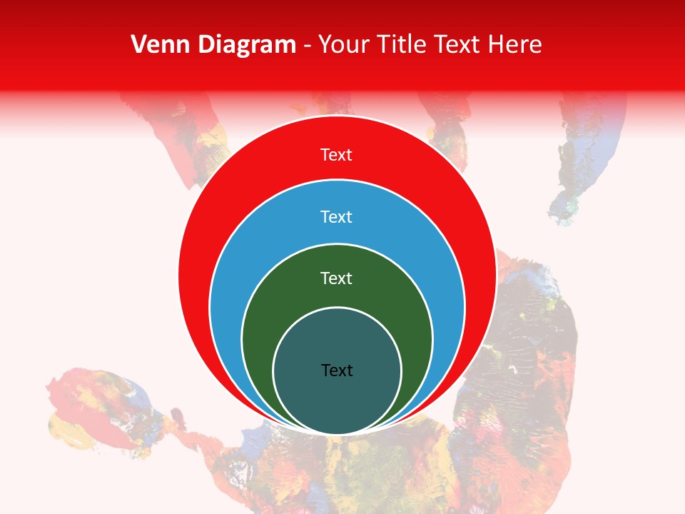 Multicolored Hand Print PowerPoint Template