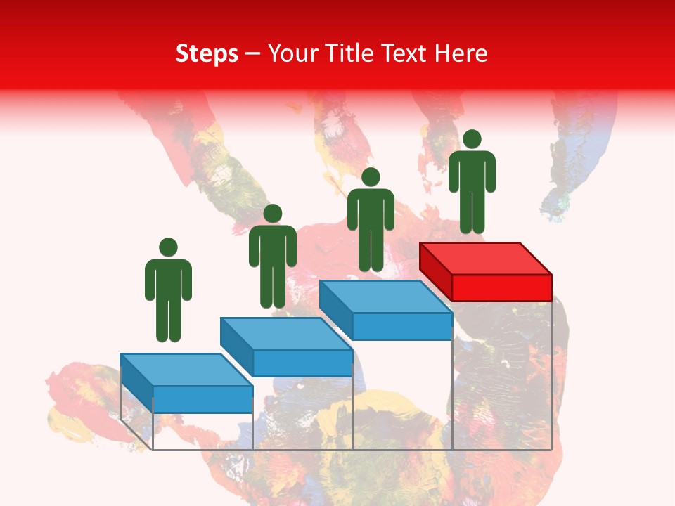 Multicolored Hand Print PowerPoint Template