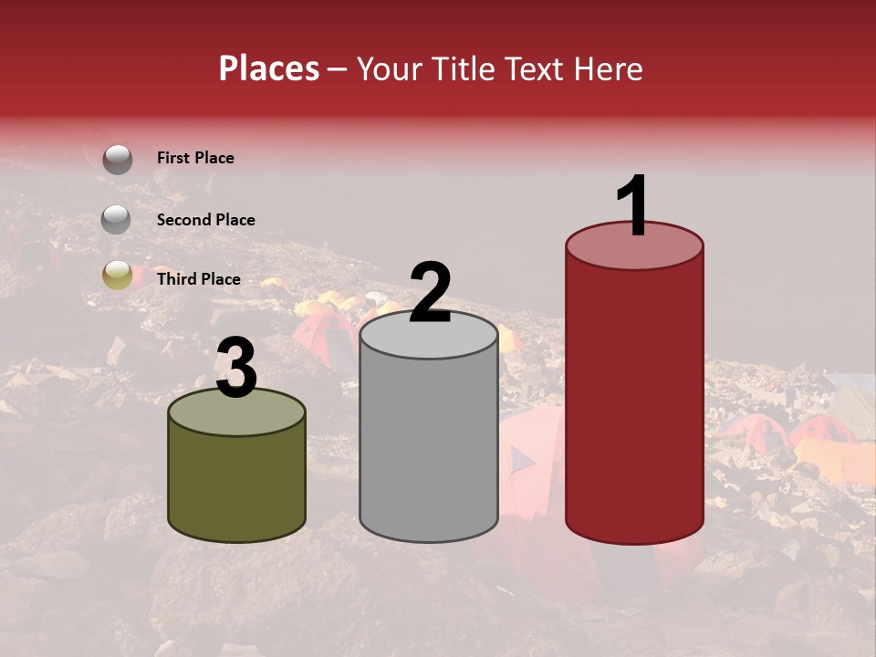 Barafu Camp On Machame Route. Mount Kilimanjaro, Tanzania. PowerPoint Template