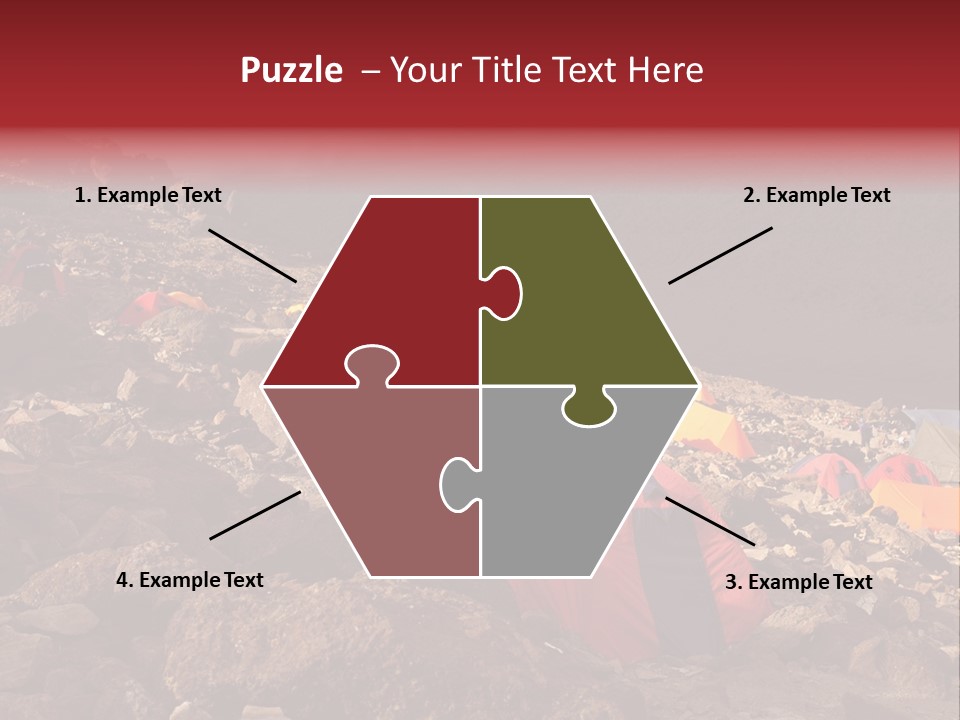 Barafu Camp On Machame Route. Mount Kilimanjaro, Tanzania. PowerPoint Template