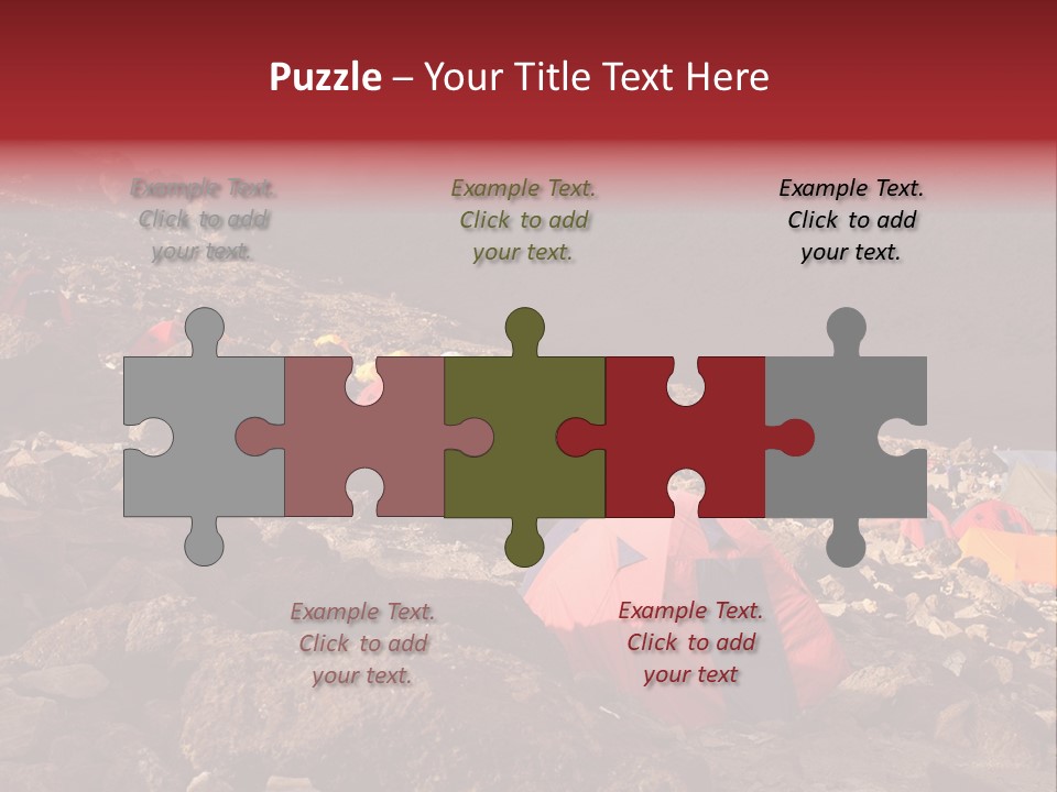 Barafu Camp On Machame Route. Mount Kilimanjaro, Tanzania. PowerPoint Template