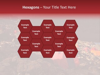 Barafu Camp On Machame Route. Mount Kilimanjaro, Tanzania. PowerPoint Template