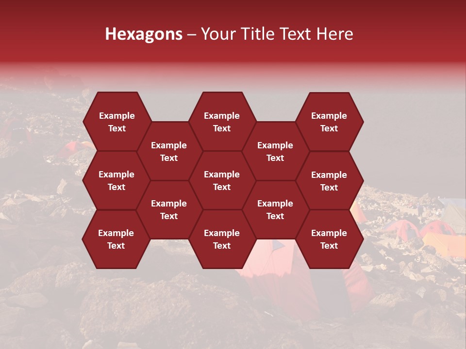 Barafu Camp On Machame Route. Mount Kilimanjaro, Tanzania. PowerPoint Template